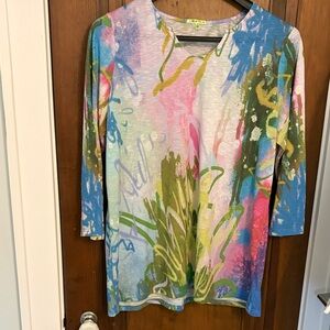 Colorful Abstract Print Top